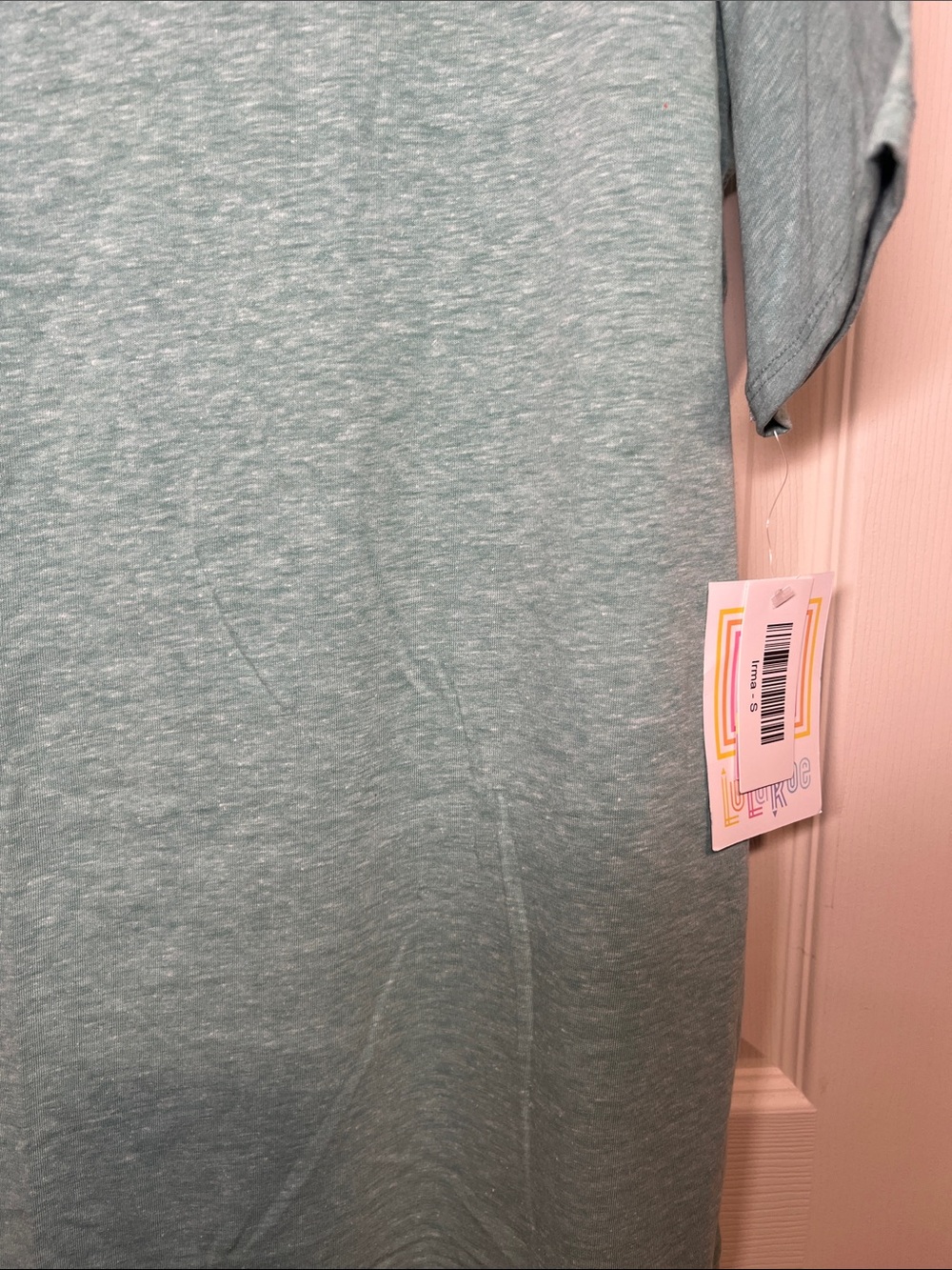 LuLaRoe Heather Mint Green Women's Irma Tunic Top - Picture 2 of 2